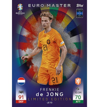 Topps Match Attax UEFA EURO 2024 Euro Master Limited Edition Frenkie de Jong (Netherlands)